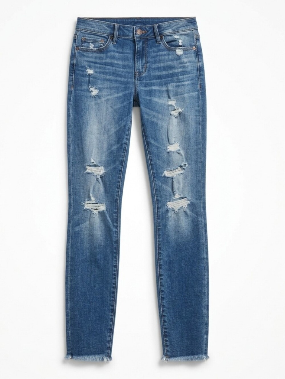 Abercrombie & Fitch Harper Low Rise Ankle Distressed Jeans 25 / 0R
